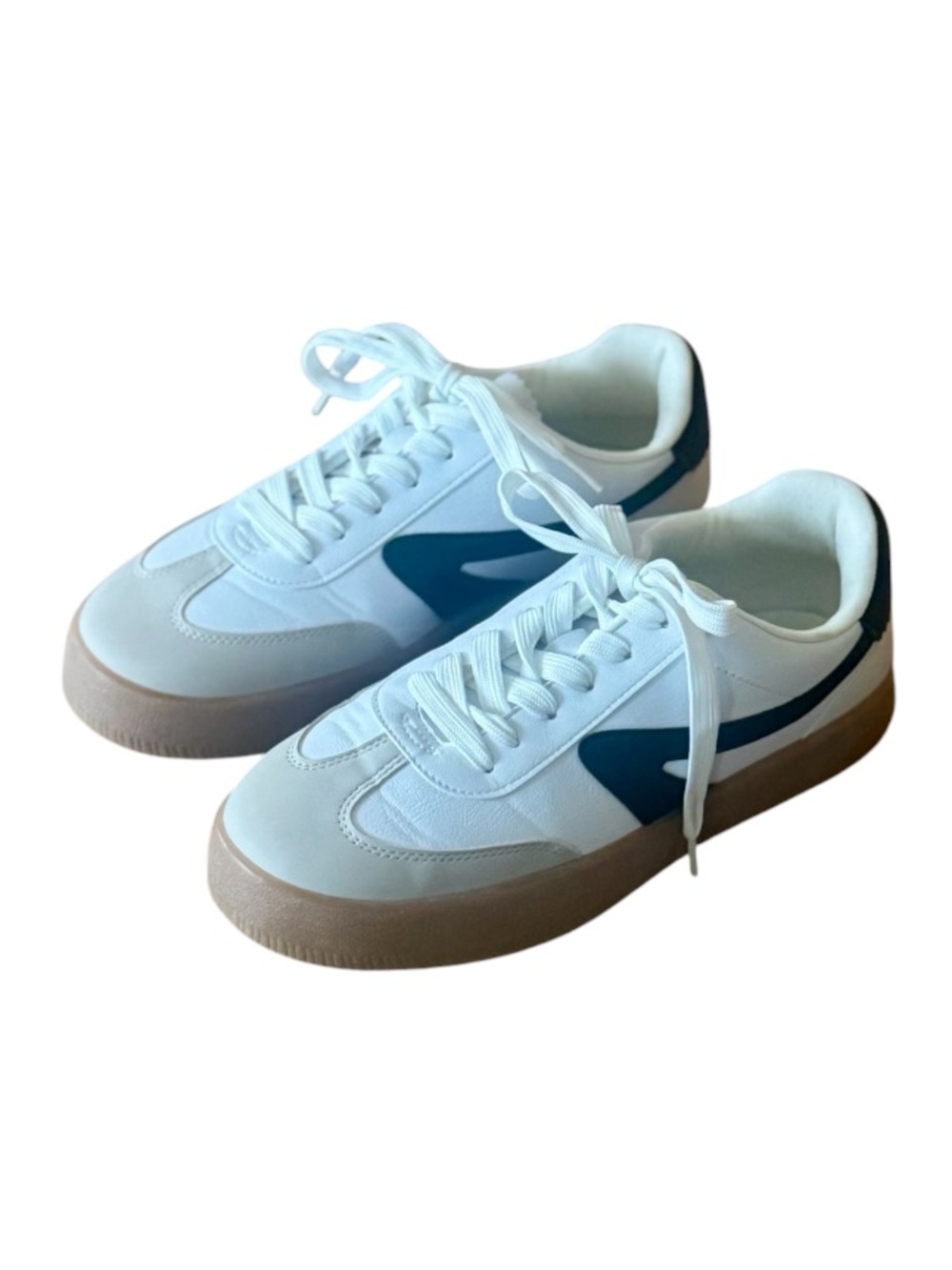 Dolce Vita Russo White & Black  Sneakers Sz 7.5 Women Lace Up Classic Minimalist